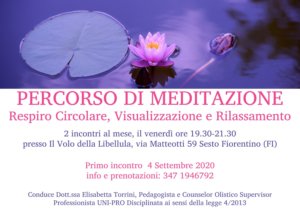 4 settembre 2020 - Percorso di Meditazione, Respiro, Visualizzazione e Rilassamento